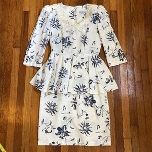 Vintage DRESSETERIA Womens Dress 8 Lace Collar